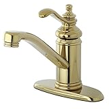 Kingston Brass KS3402TL Single Handle 4 in. Centerset Lavatory Faucet with Push-Up & Optional Deck P
