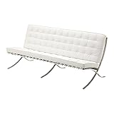 三人掛けチェア【バルセロナチェア】（デザイナーズ）ホワイト