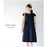 Pearls　毎日着たい♪ ジャブジャブ洗える授乳口つき美ラインワンピース (L　size, dark navy)