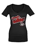 NCAA Georgia BulldogsコットンVネックTシャツ、スモール、ブラック