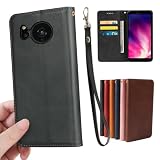 Aquos Sense8 SH-54D SH-M26 ケース 手帳型 ストラップ 同梱 適用 アクオス センス8 SHG11 スマホケース 手帳 AquosSense8ケース アクオスセンス8 手帳型カバー センス8ケース センス8手帳型 AquosSense8 case 【GoKIGIoD】 財布型 カード収納 ストラップホール 内蔵マグネット スタンド機能 耐衝撃 レトロ ブラック