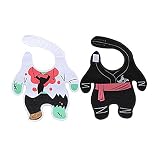 famhomeユニセックスベビー幼児キュートマーメイドバンダナDrool Bibs Superbib有機コットン快適なソフト吸収性コットンwithマジックテープ調整可能( 2個) カラー: ブラック