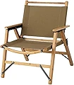 [ビジョンピークス] アウト�ドアチェア クラシックキャンパーズチェア VP160405J01 コヨーテ 約55.5×54.5×高さ64cm 座面高約30.0cm フォールディングチェア 折り畳み 簡単組立 木制肘掛け