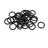uxcell　ラバー　O　リング　 14mm x 1.9mm　NBR　ヒート　レジスタント　ブラック　グロメット　30本いり