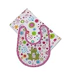 Maison Chic-Girl Frog Boxed Bib & Burp Gift Set by Maison Chic [並行輸入品]