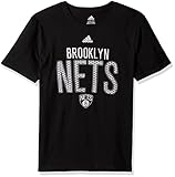 NBA New Jersey Nets Boys 8 – 20メッシュAround半袖Tシャツ、ブラック, Large ( 14 – 16 )