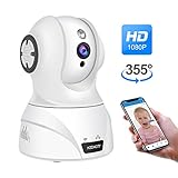 ネットワークカメラ1080P 200万画素 防犯カメラWIFI/ワイヤレス IPカメラ 遠隔操...