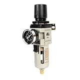 uxcell　エアソース処理　フィルタレギュレータ　コントローラ　シルバートー　AW3000-03　0-1Mpaゲージ