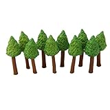 Lovoski ドールハウス ミニチュア 　箱庭　ガーデンDIY 盆栽 マイクロ 風景 装飾品 アクセサリー 庭の装飾 インテリア 10個 木 ドールハウスの装飾