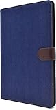 PLATA iPad 9.7 2017 ケース カバー デニム スタンド オートスリープ 付き ipad5 ( 第5世代 )【 ネイビー 紺 navy 】 IPD7-63-B