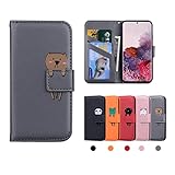 CASAFUNY Galaxy S20 ケース 5G 手帳型 SC-51A/SCG01カバー かわいい S20 5G ケース ギャラクシーs20カバー ギャラクシーs20 5Ｇ スマホケース スタンド機能 マグネット式 携帯ケース SCG01ケース sc51aケース 肌触り良い カードポケット 財布型 軽量 薄い スマホカバー 全面保護 灰色のクマ
