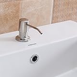 TAPCET Built Inソープディスペンサーステンレススチールクロームシンクディッシュソープディスペンサー500 ml、Thickデッキインストールでキッチンシンク TAPCET Asymden