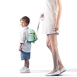 【ベビーアムール】Bebamour キッズリュックサック アニマル 迷子防止ひも アウトドア 男の子 女の子 安全ベルト付 カワイイ(緑)