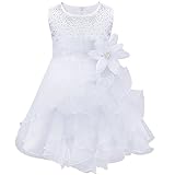 （イーエフイー）EFE　ベビードレス　赤ちゃん　幼児　ガールズ　女児ドレス　洋装フォーマル　ベビーワンピース　写真撮影　出産祝い（3ヶ月ー3歳） ホワイト 75