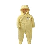 SSJH カバーオール ロンパース ベビー服 赤ちゃん 防寒着 新生児 熊耳 長袖 0~1.5歳 保温 秋冬 可愛い 男女兼用 出産祝い プレゼント