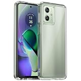 FINON for MOTO G64y 5G 用 ケース MOTO G64 5G 用 ケース カバー スマホケース クリア クリアケース ハイブリッドケース 指紋認証可能モデル 耐衝撃 シンプル (クリア)