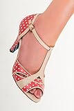 Banned Apparel - Red Norma Polkadots Dancing Shoes 4