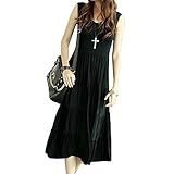 (マーシェル) Marshel マタニティ マキシ ロング ワンピース マタニティー服 楽ちんワンピ ブラック フリーサイズ