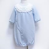 TopCotton ベビー服 男の子 女の子 ツーウェイオール 前開き 50-70CM (ブルー)