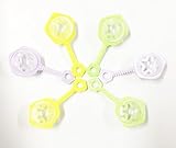 Bosheng MiniプラスチックカラフルなベビーシャワーRattle Favor Charms、6pcs