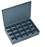 Durham 206-95-IND Gray Cold Rolled Steel Individual Small Scoop Box, 13-3/8 Width x 2 Height x 9-1/4