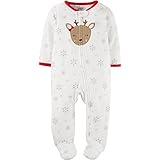 Carters Infant GirlsホワイトフリーストナカイSleeper Holiday Sleep & Play カラー: ホワイト