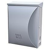 LEON 郵便ポスト mail box デザイナーズ ポスト MB5207 ステンレス シルバー(マグネット付き)