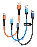 COOLSELL 柔らかいシリコン USB C ケーブル 15cm 3A急速充電 480Mbps高速データ転送 Type-C対応