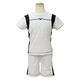 [アルマーニジュニア] ARMANI JUNIOR 子供服 セットアップ (半袖Tシャツ・ハーフパンツ) PXD802FWHT 7Aサイズ