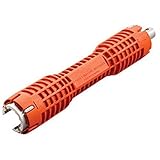 HKUN　レンチ　蛇口　スリーブ　シンク　水道管　多機能　イエロー