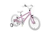 Arcoba 子供用自転車 18インチ ピンク　幼児車 TEKTROブレーキ ホワイトパーツ ハイクオリティー子ども用自転車 補助輪付 子供 PRISM BLUE