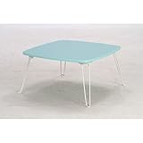 カラーテーブル/折りたたみテーブル 角60 正方形(幅60cm×奥行60cm) グリーン（緑）