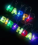 Light-Up LED HAPPY BIRTHDAY String Light Banner 6.5' Long by DINY Home [並行輸入品]