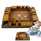 な木のボードゲーム シャットザボックス 数字 ボードゲーム ボードゲーム 木製 おもちゃ シャットザボックス 木製 テーブルゲーム 2-4人プレイ 子供から大人まで 頭脳戦 ホームパーティー (E)