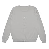 (サンライン)Sun Line　子供　長袖 ニットカーディガン　前開き (XL, グレー)