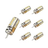 LiteXim 6pcs Set G4 48-LED Led Bulb Light Warm White Crystal Bulb Lamps 3W DC/AC9-20V Non-dimmable E