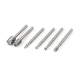 uxcell　 軸付き砥石 カーバイドポイントセット　超硬ポイント　6イン1　円筒　コーン　ツリーヘッド　タングステン