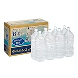 伊藤園 磨かれて 澄みきった日本の水 ラベルレス 2L×8本 (Amazon.co.jp限定)