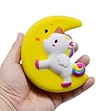 inkachキュートユニコーンSlow Rising Squishies Squeeze Toys for Kids Stress Relief Squishy香りつきおもちゃ S: 4cm イエロー