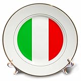 CP 4561旗 – イタリア国旗 – プレート 8 inch Porcelain Plate cp_4561_1