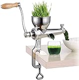 Moongiantgo ハンドジューサー 果汁しぼり機 圧搾機 手動式 低速 304ステンレス鋼材質 果物/小麦草/セロリ/ジンジャーなど 家庭用 (アップグレードスタイル)