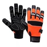 West Chester Pro Series 86525 High-Visibility Orange Medium PVC/Synthetic Leather Full Fingered Work