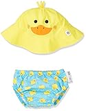 【日本正規品】 ズッキーニ (Zoocchini) スイムパンツとサンハットのセット アヒル (6-12M) イエロー 1枚セット ZOO1702M