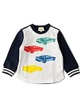 (ユナイテッドアローズ グリーンレーベル リラクシング) UNITED ARROWS green label relaxing 【ベビー】テンジク×ワッフル カー プリント ロングスリーブ 38531