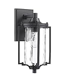 Chloe Lighting CH22024BK14-OD1 'Chatelet' Transitional 1-Light Black Outdoor Wall Sconce 14' Height 