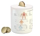 Human Anatomy Piggy Bank by Ambesonne、完了チャートの異なるOrganボディ構造セルLife医療図、印刷セラミックコイン銀行お金ボックスの保存の現金、マルチ