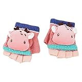 ハイキングフライ(Hikfly) ハーフフィンガーカバー ニットマジックグローブ 手袋ベビーグリルボーイズの幼児用アウトドアスポーツサーマルグローブウォーマーミトンクリスマスプレゼント(1-3歳) (