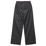 アビックス アルゴヴィア お腹らくちんワイドパンツ M ブラック ストレッチツイル 375449