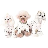 PetGround 犬服 ハートロングスリーブ 春 夏 かわいい 長袖 犬の服 女の子 春夏 秋冬 防虫 小型犬 中型犬 猫 ペット用品 (ピンク, XS)