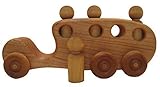 Bus Artisan Crafted Cherry Hardwood Push Toy [並行輸入品]